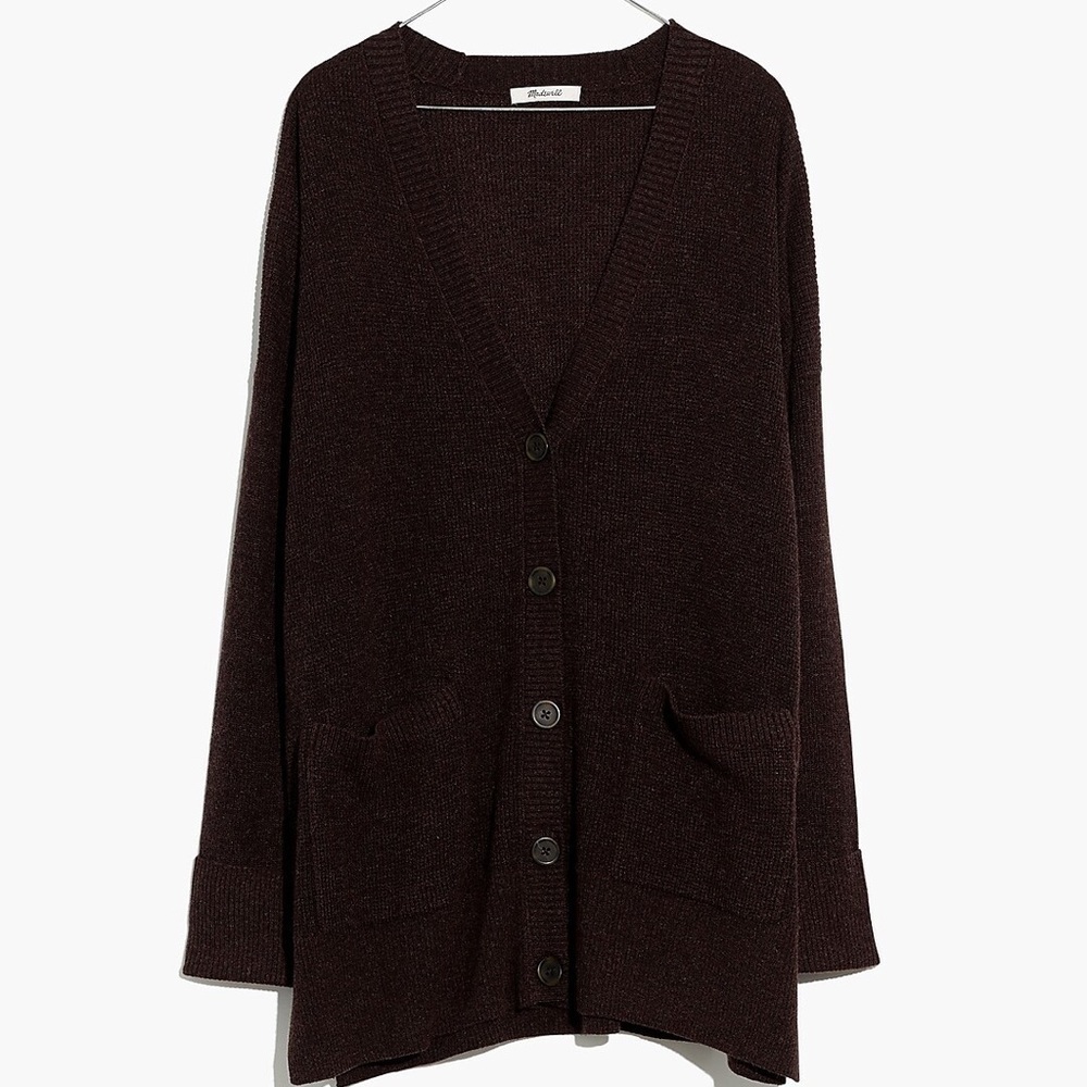Madewell Maysfield Button Up Cardigan Brown Wool Alpaca Blend Women’s M Brown